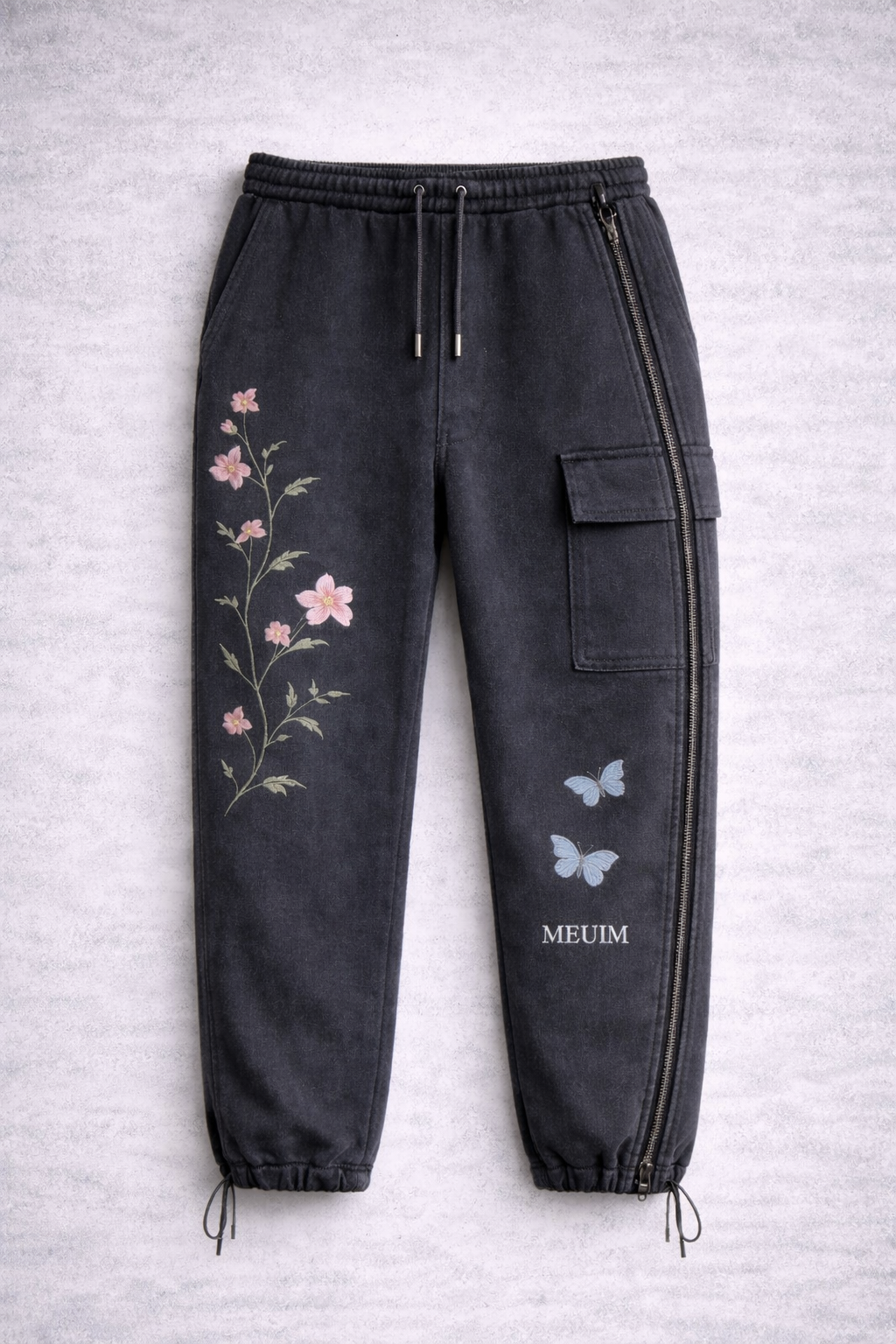 Floral Chrome-Zip Sweats